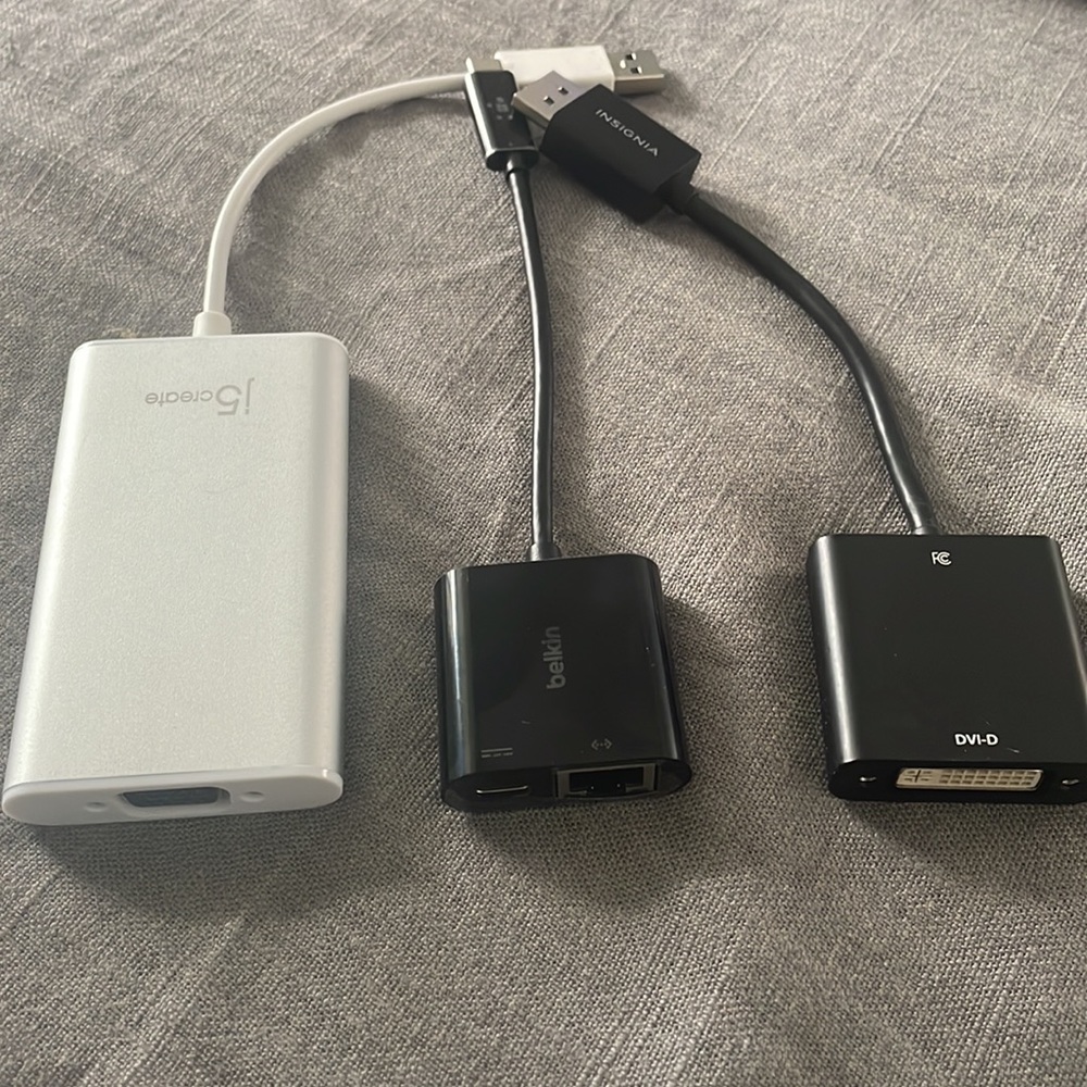 J5create, Insignia and Belkin adapters.